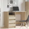  sonoma tölgy színű szerelt fa íróasztal 102 x 50 x 75 cm