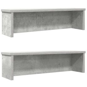    Konyhai állványok egymásba rakható 2 db Beton szürke 50x15x16cm