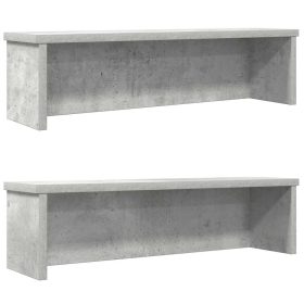    Konyhai állványok egymásra rakható 2 db Beton szürke 60x15x16cm