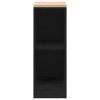  garázs tárolószekrény fekete 30x51x85 cm tömörfa fenyőfa