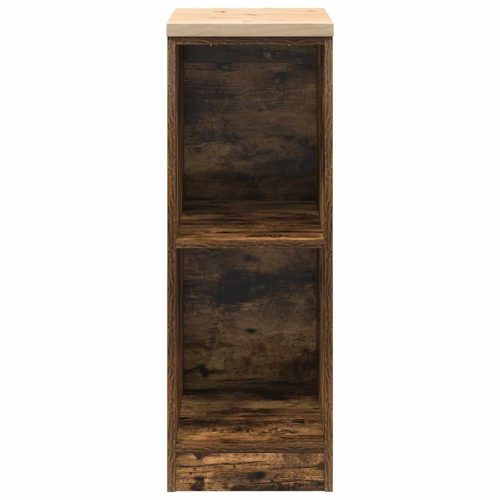  garázs tárolószekrény füstölt tölgy 30x51x85 cm tömörfa fenyőfa