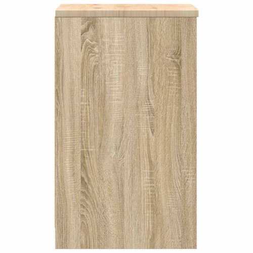  garázs tárolószekrény Sonoma tölgy 40x51x85 cm tömörfa fenyőfa