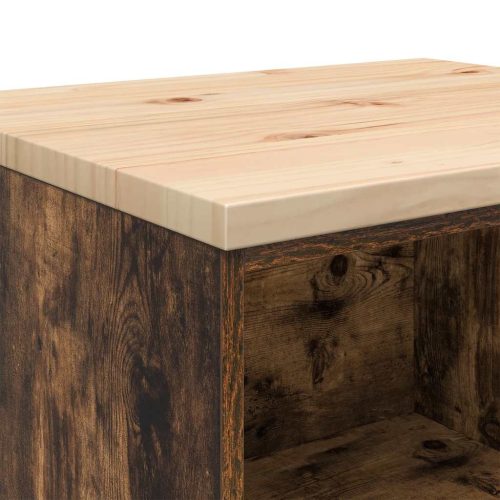  garázs tárolószekrény füstölt tölgy 60x51x85 cm tömörfa fenyőfa