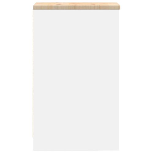  garázs tárolószekrény fehér 30x51x85 cm tömörfa fenyőfa