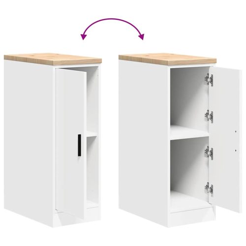  garázs tárolószekrény fehér 30x51x85 cm tömörfa fenyőfa