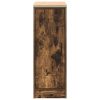  garázs tárolószekrény füstölt tölgy 30x51x85 cm tömörfa fenyőfa