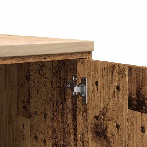  garázs tárolószekrény régi fa 30x51x85 cm tömör fa fenyőfa