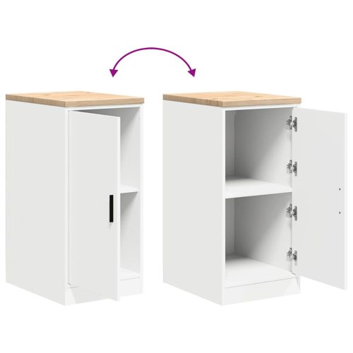  garázs tárolószekrény fehér 40x51x85 cm tömörfa fenyőfa