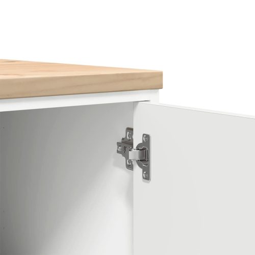  garázs tárolószekrény fehér 40x51x85 cm tömörfa fenyőfa