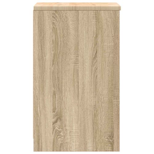  garázs tárolószekrény Sonoma tölgy 40x51x85 cm tömörfa fenyőfa