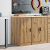  Garázs tárolószekrény Artisan tölgy 40x51x85 cm tömörfa fenyőfa