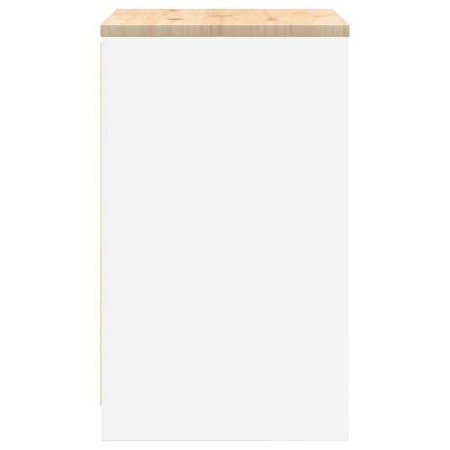  garázs tárolószekrény fehér 60x51x85 cm tömörfa fenyőfa