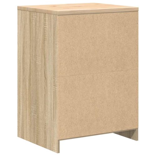  garázs tárolószekrény Sonoma tölgy 60x51x85 cm tömörfa fenyőfa