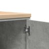 garázs tárolószekrény Beton szürke 60x51x85 cm tömörfa fenyőfa