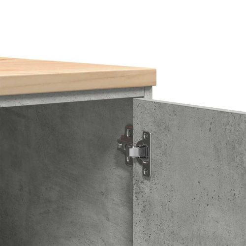  garázs tárolószekrény Beton szürke 60x51x85 cm tömörfa fenyőfa