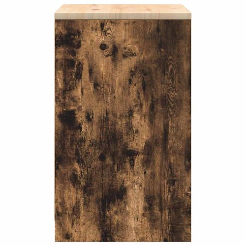  garázs tárolószekrény füstölt tölgy 60x51x85 cm tömörfa fenyőfa