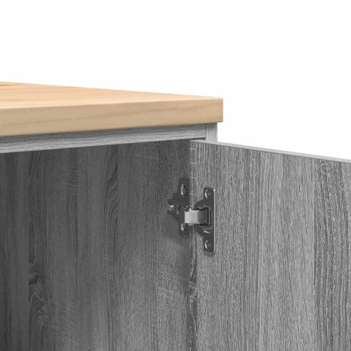  garázs tárolószekrény szürke Sonoma 60x51x85cm tömör fa fenyőfa