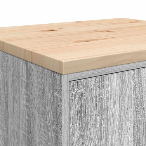  garázs tárolószekrény szürke Sonoma 60x51x85cm tömör fa fenyőfa