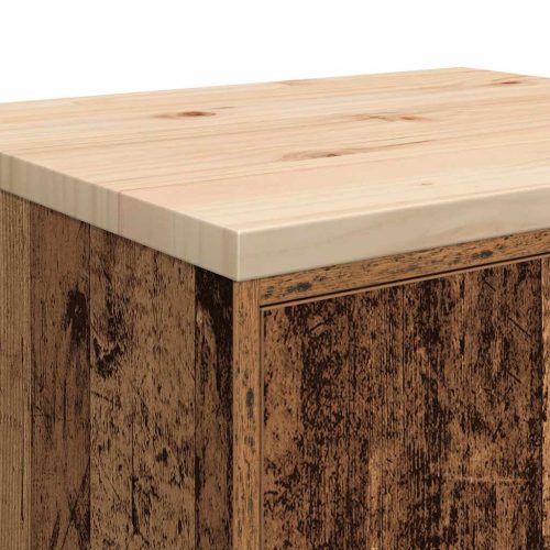  garázs tárolószekrény régi fa 60x51x85 cm tömör fa fenyőfa