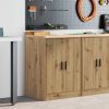  Garázs tárolószekrény Artisan tölgy 60x51x85 cm tömörfa fenyőfa