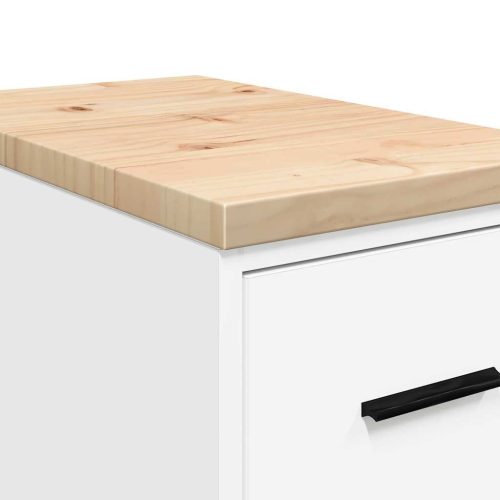  garázs tárolószekrény fehér 30x51x85 cm tömörfa fenyőfa