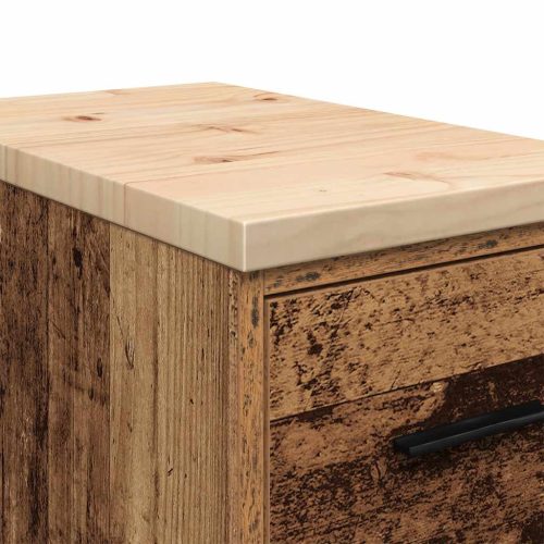  garázs tárolószekrény régi fa 30x51x85 cm tömör fa fenyőfa