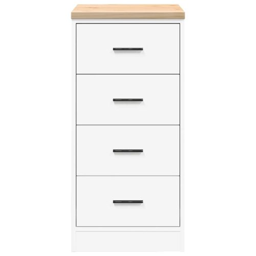  garázs tárolószekrény fehér 40x51x85 cm tömörfa fenyőfa