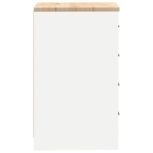  garázs tárolószekrény fehér 40x51x85 cm tömörfa fenyőfa