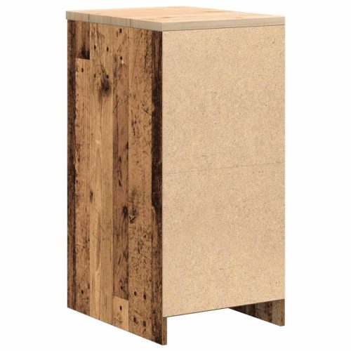  garázs tárolószekrény régi fa 40x51x85 cm tömör fa fenyőfa