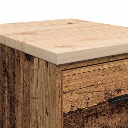  garázs tárolószekrény régi fa 40x51x85 cm tömör fa fenyőfa