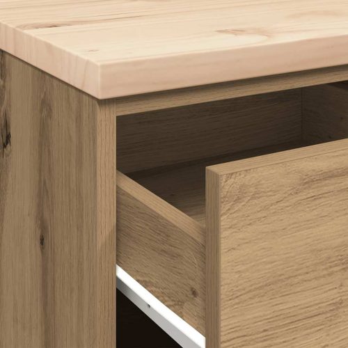  Garázs tárolószekrény Artisan tölgy 40x51x85 cm tömörfa fenyőfa