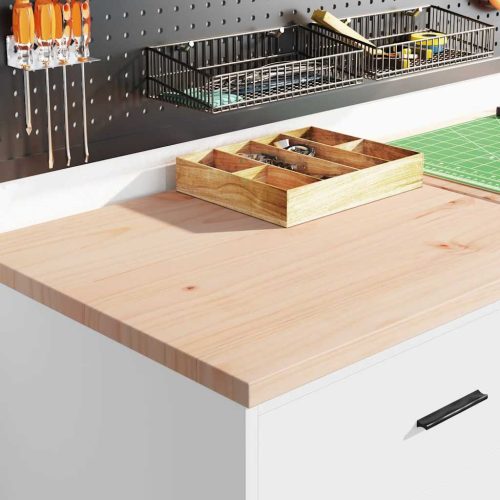  garázs tárolószekrény fehér 60x51x85 cm tömörfa fenyőfa