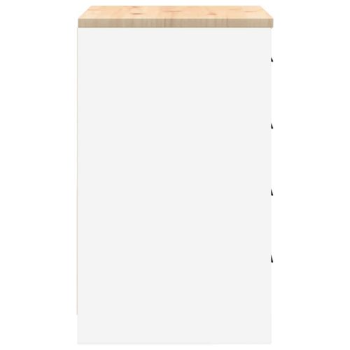  garázs tárolószekrény fehér 60x51x85 cm tömörfa fenyőfa