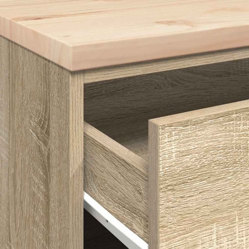  garázs tárolószekrény Sonoma tölgy 60x51x85 cm tömörfa fenyőfa