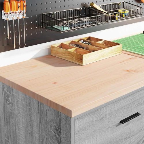  garázs tárolószekrény szürke Sonoma 60x51x85cm tömör fa fenyőfa