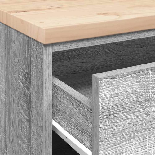  garázs tárolószekrény szürke Sonoma 60x51x85cm tömör fa fenyőfa