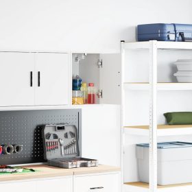  fehér szerelt fa garázs fali szekrény