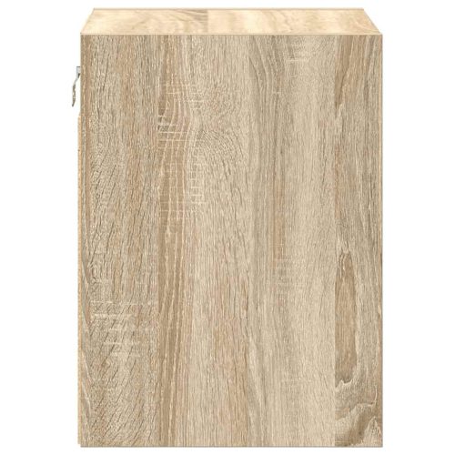  2 db sonoma tölgy színű szerelt fa garázs fali szekrények