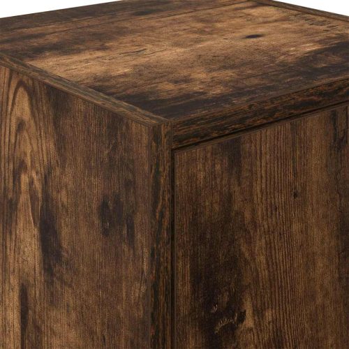  2 db füstös tölgy színű szerelt fa garázs fali szekrények