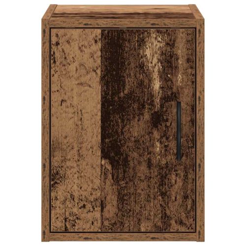  2 db antik fa színű szerelt fa garázs fali szekrények