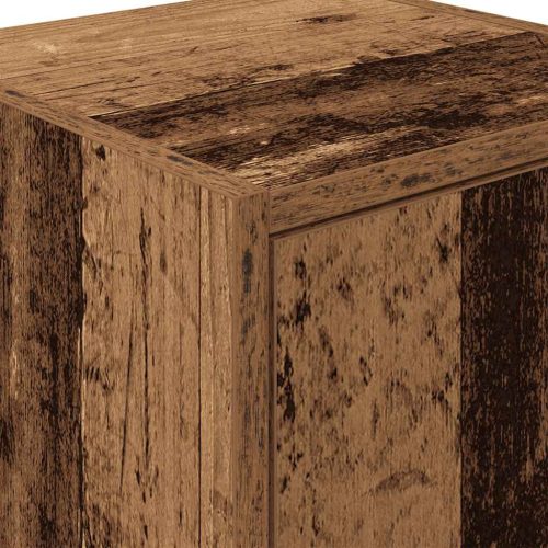  2 db antik fa színű szerelt fa garázs fali szekrények