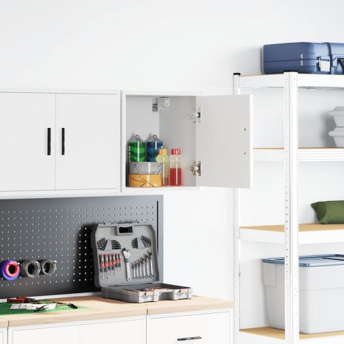  fehér szerelt fa garázs fali szekrény