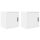  2 db fehér szerelt fa garázs fali szekrények