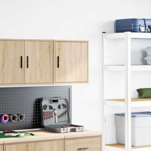  sonoma tölgy színű szerelt fa garázs fali szekrény