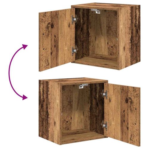  antik fa színű szerelt fa garázs fali szekrény