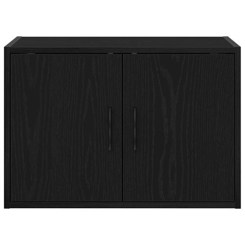  fekete szerelt fa garázs fali szekrény