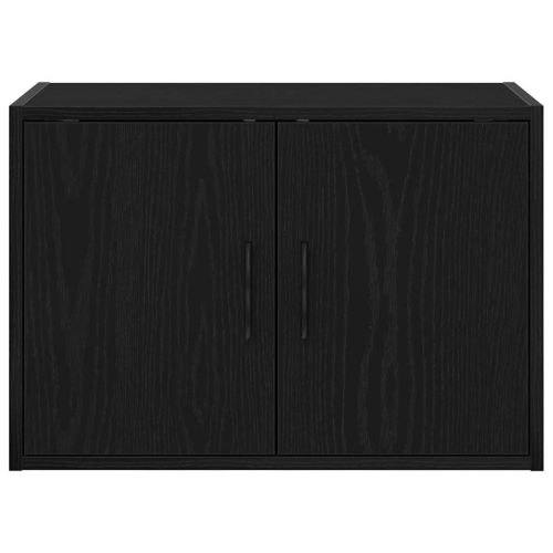  2 db fekete szerelt fa garázs fali szekrények