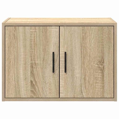  2 db sonoma tölgy színű szerelt fa garázs fali szekrények