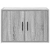  2 db szürke sonoma színű szerelt fa garázs fali szekrények