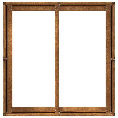  ültető rozsdás 80x80x40 cm időjárásálló acélból